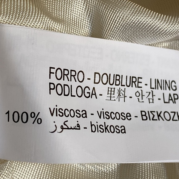 NWT. Zara Oyster White Linen Blend Blazer. Size S. - Picture 9 of 11